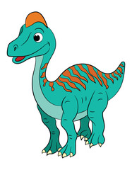 Edmontosaurus dinosaur on a white background