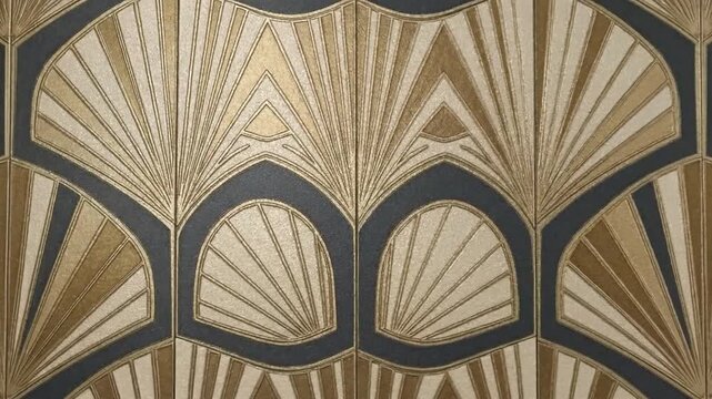 Geometric fan shaped pattern with repeating elements abstract design for background use