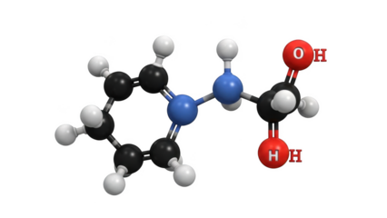 Ball and stick model of creatine molecule with background isolated on a transparent background chemical