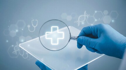 Modern healthcare technology showcasing medical innovation with doctors, hospitals, and treatment solutions for patient diagnosis and health improvement