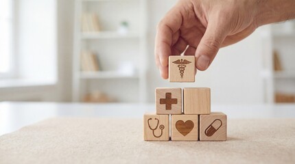 Modern healthcare and medical clinic with doctor consulting patient, emphasizing healthcare system, diagnosis, treatment, and medical services