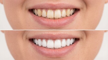 Bright, healthy smile showcasing clean, white teeth with excellent dental hygiene and cosmetic whitening for improved oral health and beautiful appearance