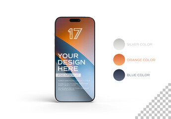 Smartphone Isolated On Editable Background Mockup