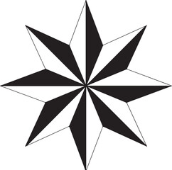 Obraz premium A shiny 3d black and white star shape creates a decorative silver and gold ornament symbol for a Christmas holiday celebration award or vector illustration design element