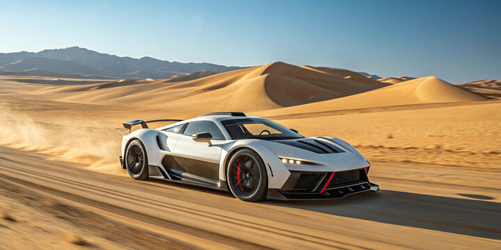 desert supercar speed cinematic drive performance aerodynamics luxury power motion dunes