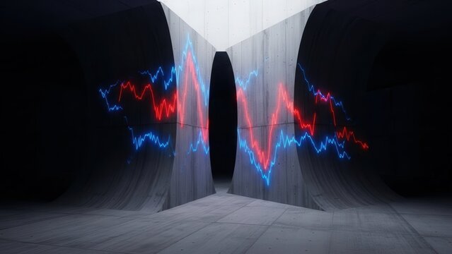 Polished surfaces showcase vibrant neon colors in balanced design