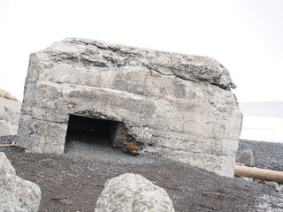 旭浜のトーチカ群の風景