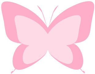 Beautiful Pink Butterfly Vector Illustration