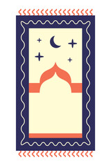 Islamic prayer mat modern minimalist vector