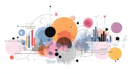 Obraz premium A creative infographic chart clipart, isolated on white background. 