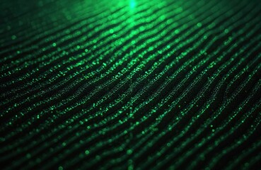 Abstract design with green highlights. Dark carbon fiber pattern in diagonal wavy lines. Tech background or digital texture. Futuristic, modern, stylish.