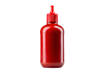 Vibrant red squeeze bottle for condiments or sauces