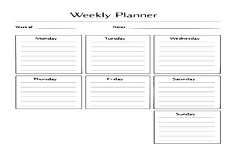 Title: Minimal Weekly Planner Template