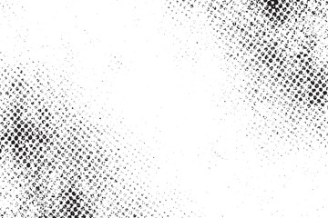Abstract Black and White Halftone Grain Texture Background