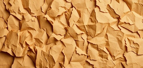 Close-up of crumpled recycled paper and cardboard textures,   waste management,  waste