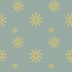 seamless background with yellow flowers