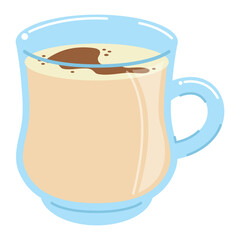 温かいエッグノッグのイラスト　冬のドリンク素材