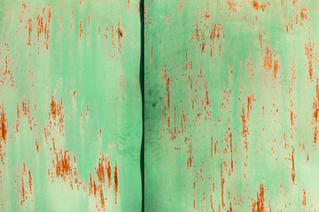 Old green metallic texture. background image