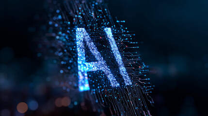 AI - Artificial Intelligence. Big Data and Deep Machine learning Concept. Business Internet Technology