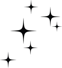 Obraz premium Black starburst shapes white