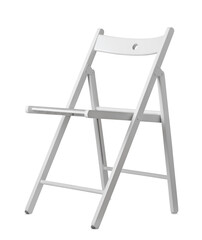 White wooden folding chair