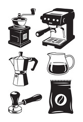 Coffee maker espresso machine grinder moka pot jug tamper bag