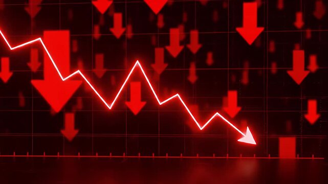 Stock Market Crash Economic Downturn stock exchange graph candlestick trend currency economy background loop
