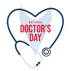 National Doctors Day background design. Vector illustration