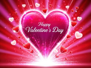 Celebrate love on valentine's day with radiant hearts