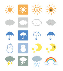 天気のアイコン　イラストセット