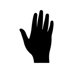 Obraz premium Simple Black hands silhouettes, vector illustration 