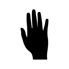 Obraz premium Simple Black hands silhouettes, vector illustration 