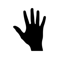 Fototapeta premium Black hands silhouettes, vector illustration 