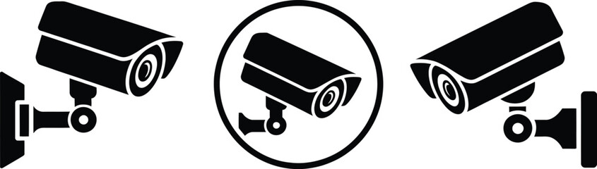 Black and white security camera cameras surveillance