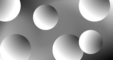 Copy Space Abstract background with 3d spheres Black and White design