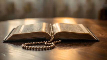 Holy Quran with Prayer Beads