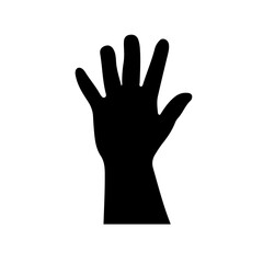 Obraz premium Hand gestures silhouette collection, showing various hand movement poses, 