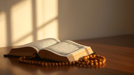 Holy Quran with Prayer Beads