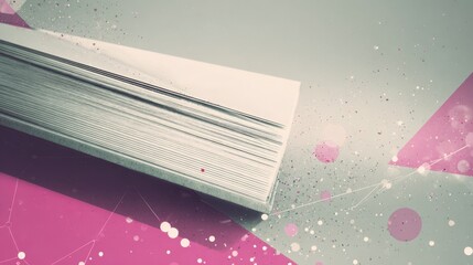 Medium shot capturing the transformation of a static book cover into an augmented reality animation with layered effects and detailed graphics.