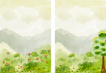 Fototapeta premium summer landscape background