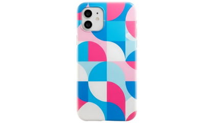 Colorful Geometric Phone Case Isolated