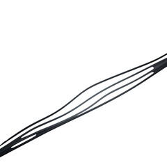 Silhouette of a whisk with four wire loops isolated on a transparent background kitchen utensil