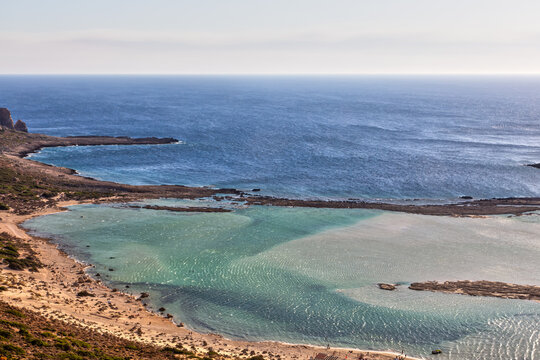 view of the balos beach of crete