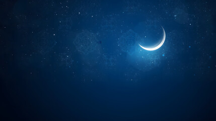 Crescent Moon Night Sky Illustration