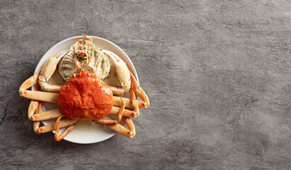 steamed crab on a plate