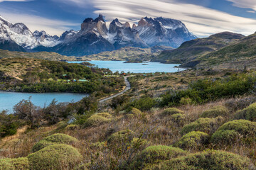 Nice view of Torres Del Paine National Park, Chile.