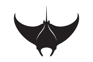 Naklejka premium Manta Ray silhouette vector bundle, Set of black Manta Ray silhouette vector illustration