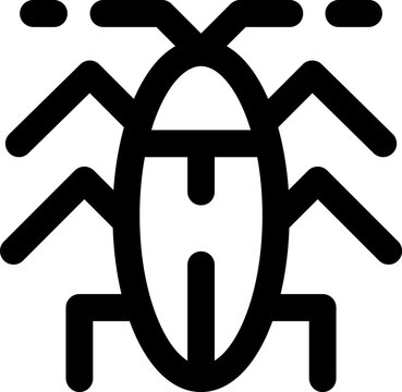 Rounded  Stroke Cockroach Icon
