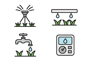 Watering tools and systems for garden care in different settings