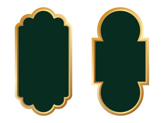 gold frames for text and labels  decorative borders transparent background